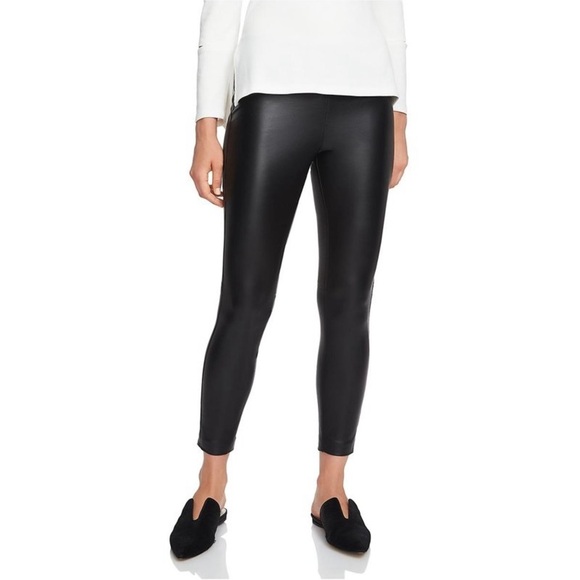 1. State NWT Faux Leather Pull On Pants Leggings Womens Size 12 High Rise Black - Picture 1 of 11